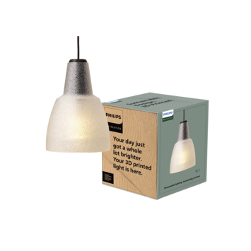 Philips 3D printed hanglamp Industrial three wit Ø20 cm