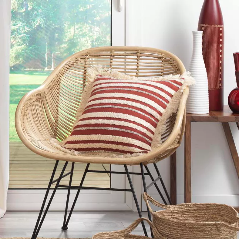 Coussin carré coton (40 x 40 cm) Atlas Terracotta