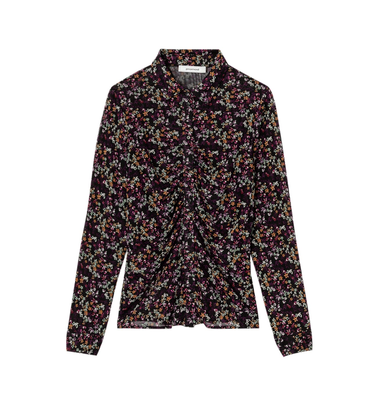 Chemisier en tulle Femme - Imprimé noir