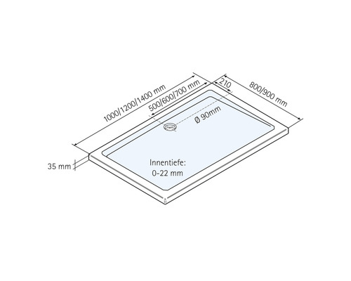 SCHULTE ExpressPlus douchebak complete set 90 x 100 x 3,5 cm alpinewit glad EP212910 04