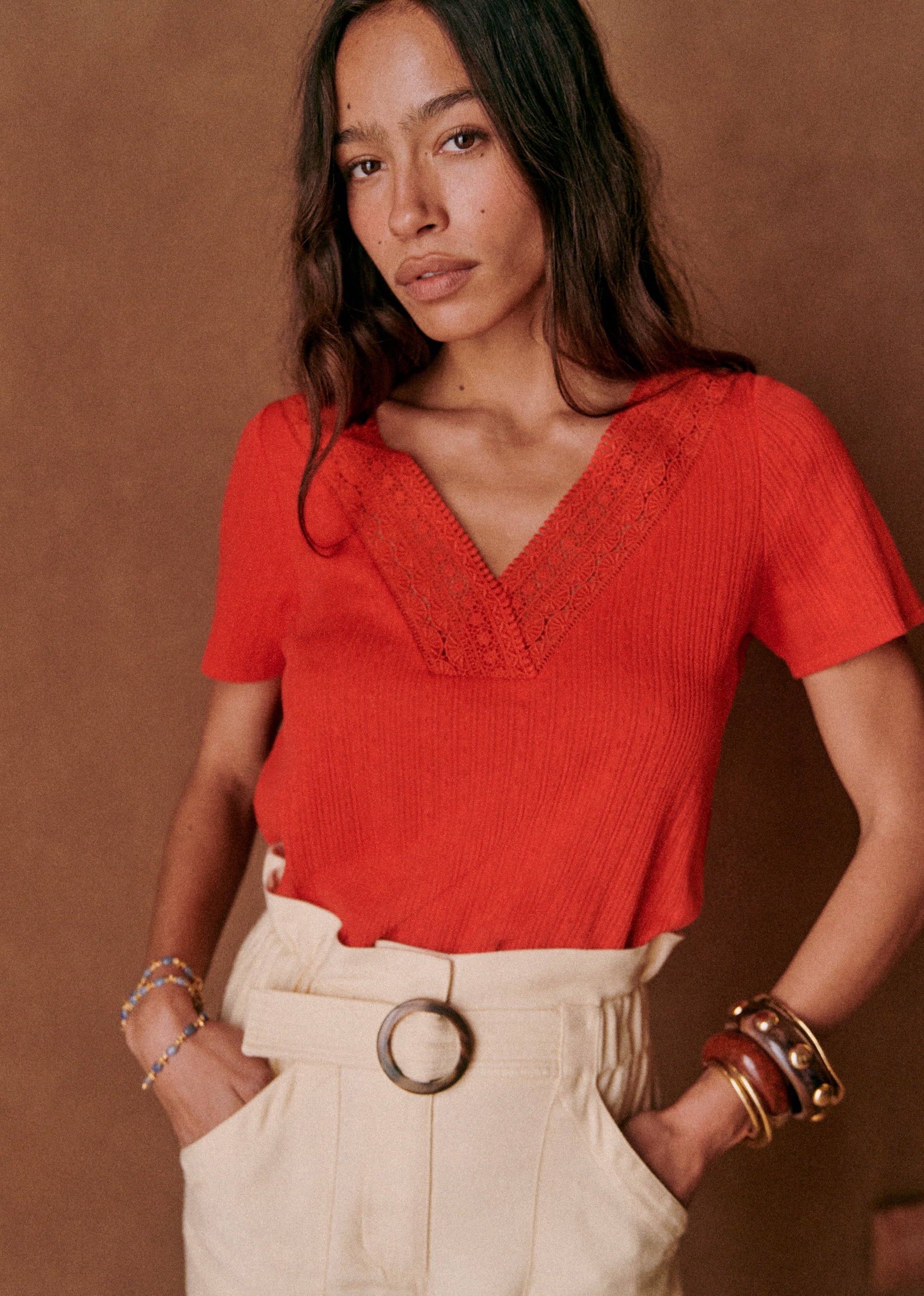 T-Shirt Cassiopée - Corail - E-SHOP/T-SHIRTS 5905373
