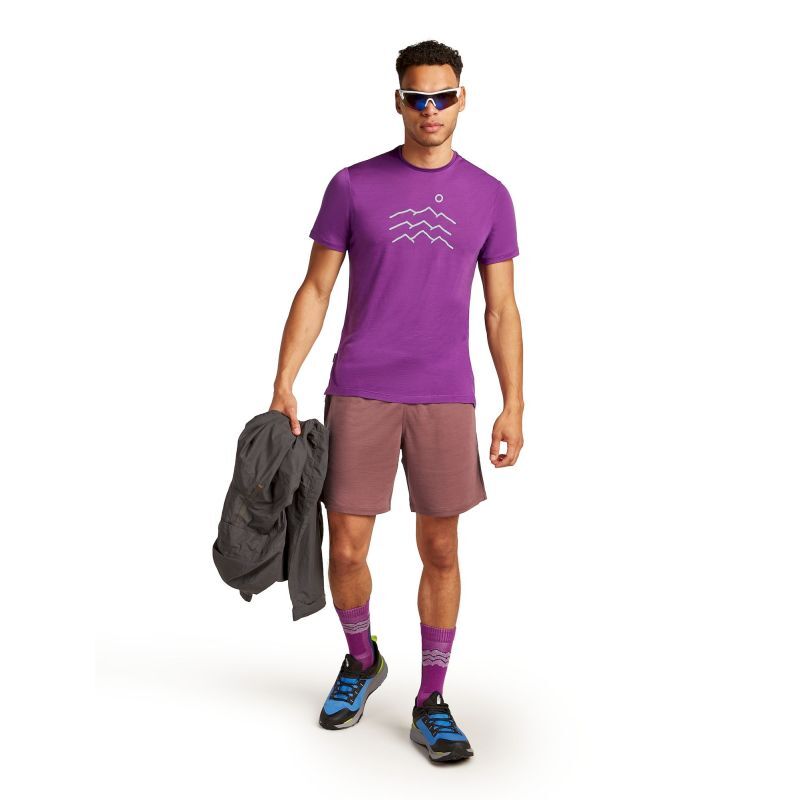 Merino Blend 125 Cool-Lite Sphere SS Tee Across the Peaks - T-shirt en laine mérinos homme