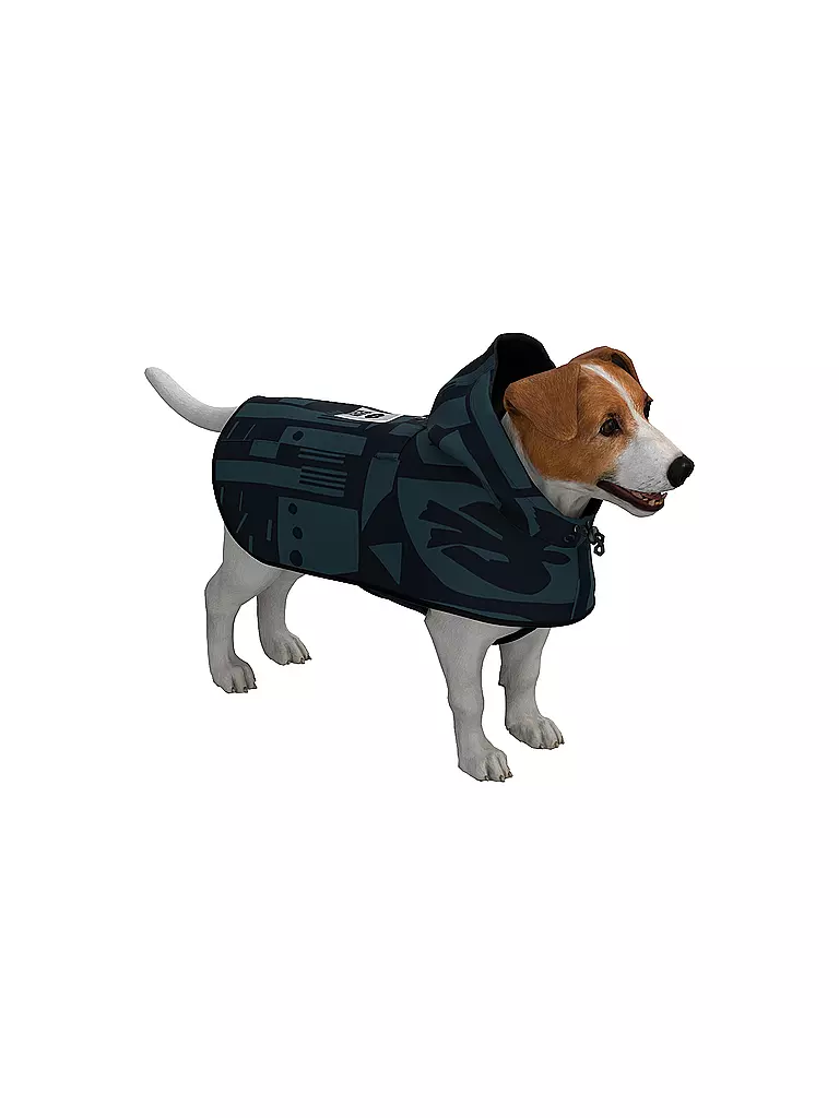 RAINKISS Hunde Regenponcho schwarz