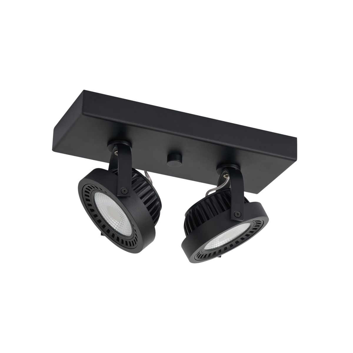 Moderne opbouw spot zwart incl. LED dimbaar 2-lichts - Apollo