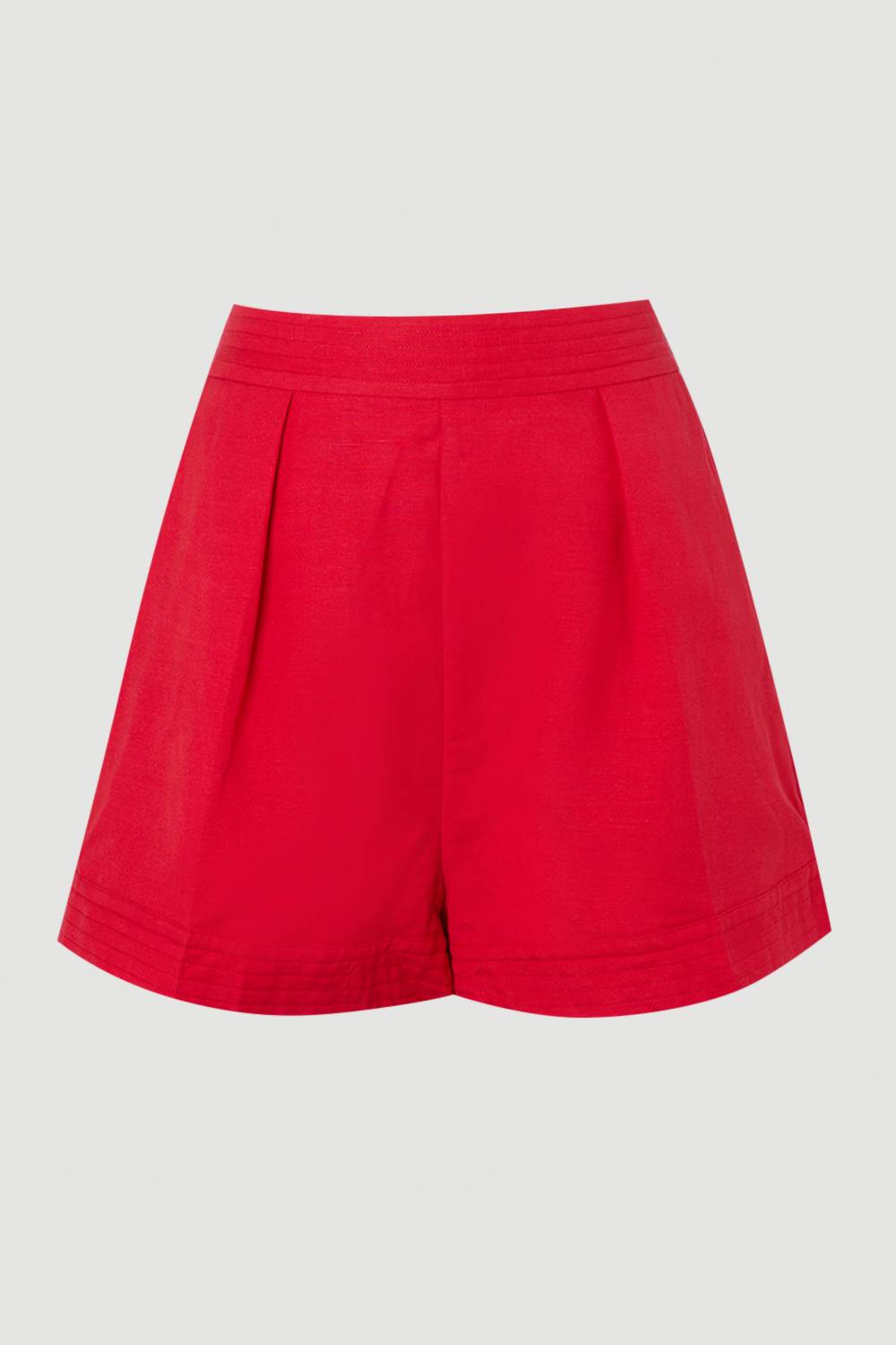 KarenMillen Short Tissé En Viscose Et Lin