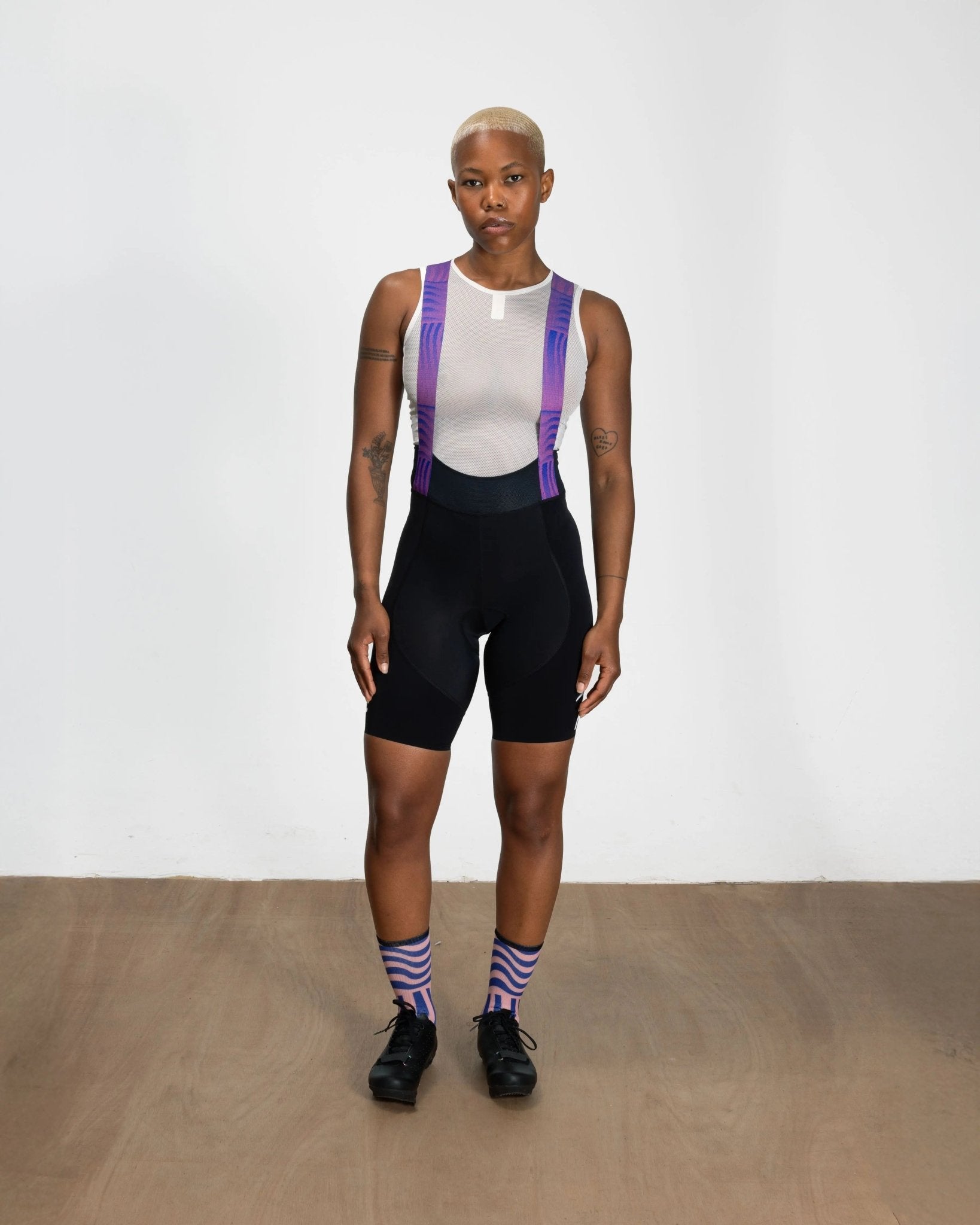 Patta x Rapha Women's Pro Team Bib Shorts (Flamingo Pink/Royal Blue/Black)