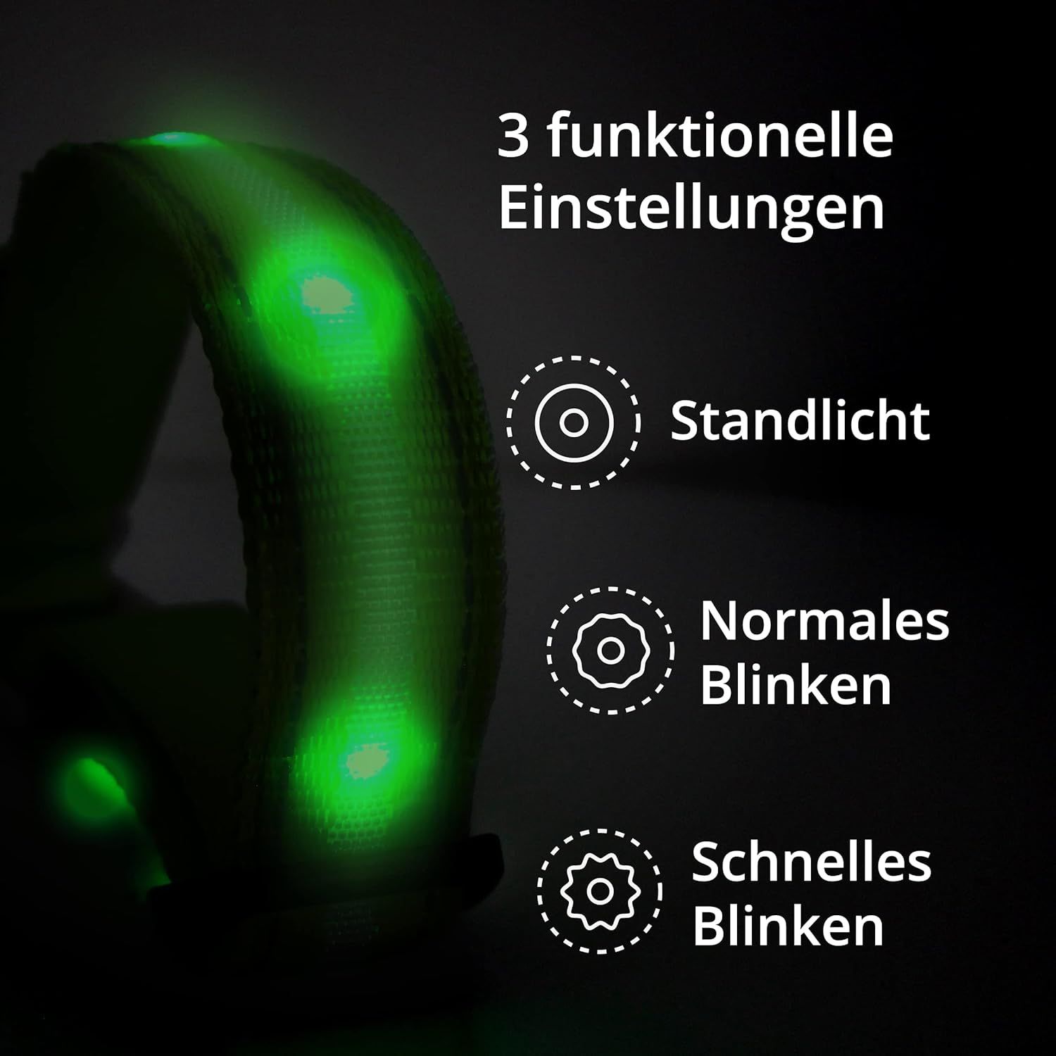 PETSATION Leuchthalsband Hundehalsband