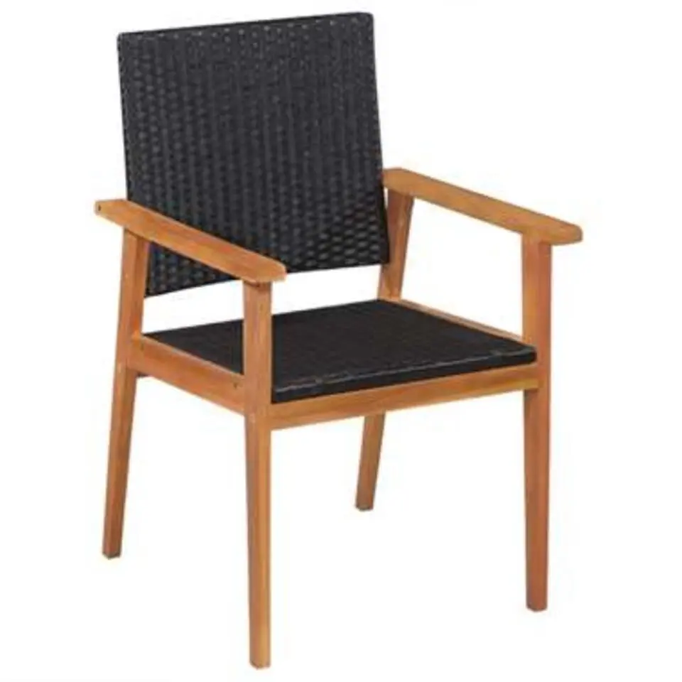 vidaXL - Tuinset - Zwart - Poly rattan