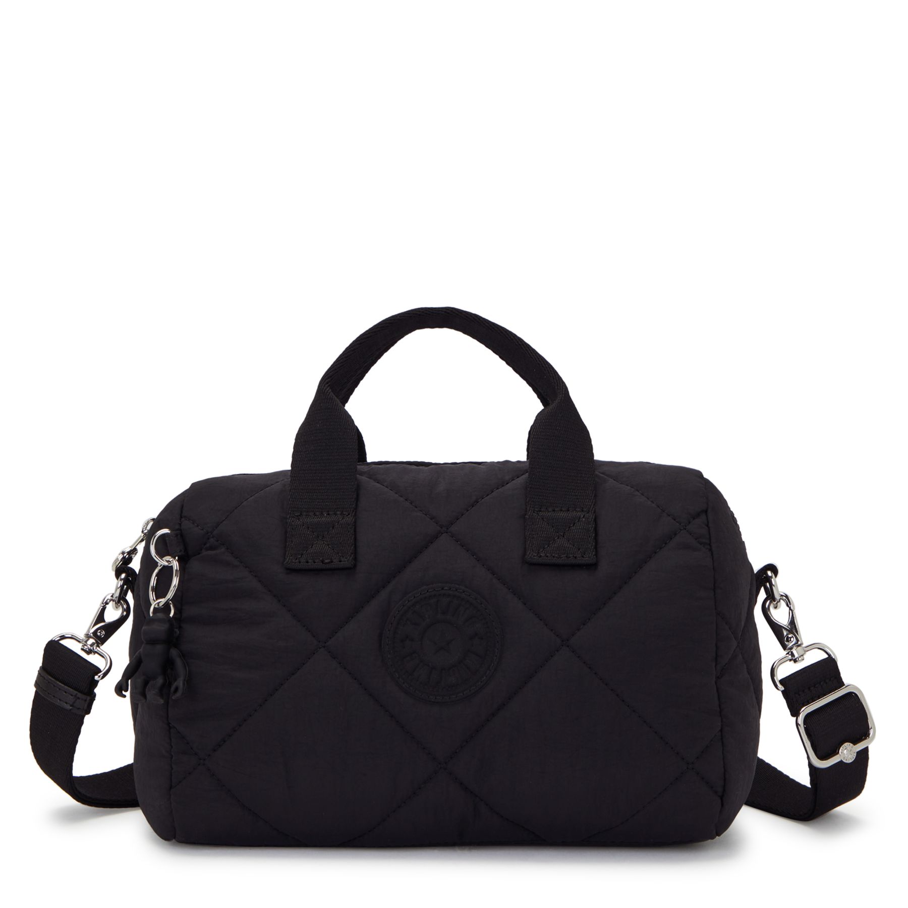 BINA M Sac à main de taille moyenne avec bandoulière ajustable amovible - Cosmic Black Quilt