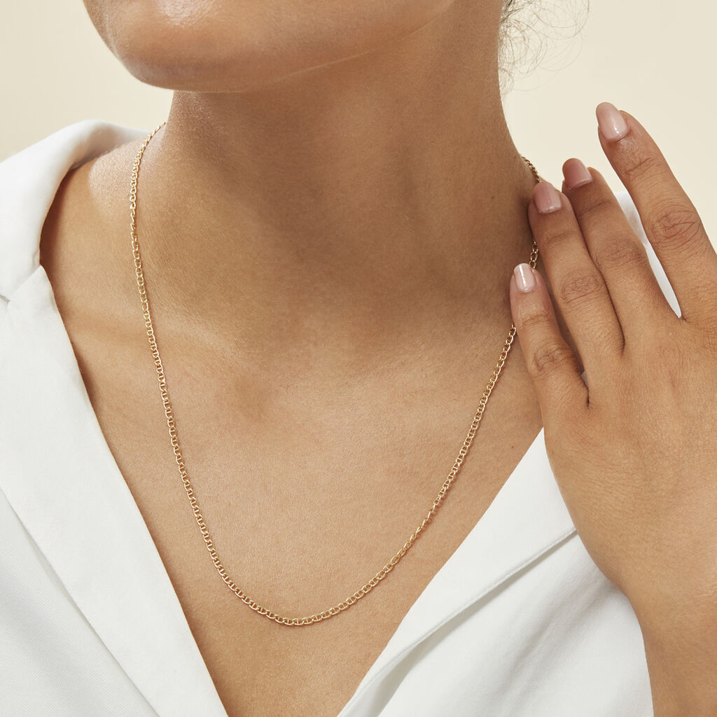 Collier Giusyae Maille Marine Plate Or Jaune