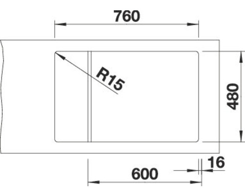 Blanco ELON XL 6 S spoelbak 780 x 500 mm zacht wit 527070
