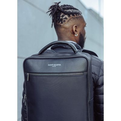 Saint-Martin - Sac à dos pour ordinateur noir Jules - 2 compartiments - 15,6