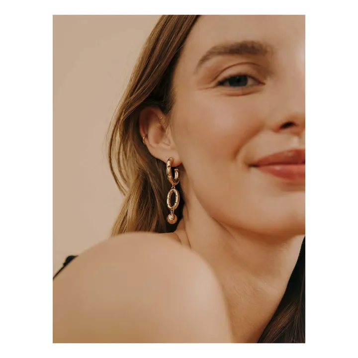 Louise Damas Boucles d'oreilles longues Sarah | Doré