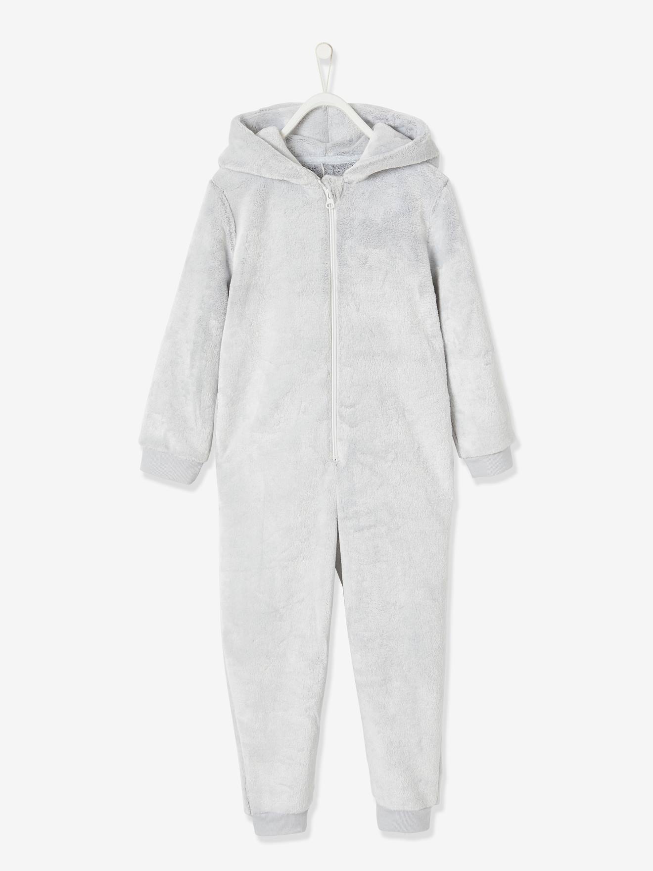 pijama de veludo cinza claro mesclado com estampa de coala