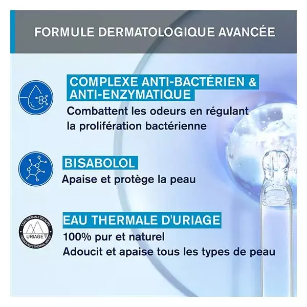 Uriage Déodorant Douceur Anti-Odeur Sans Sels D'Aluminium Peaux Sensibles 50ml