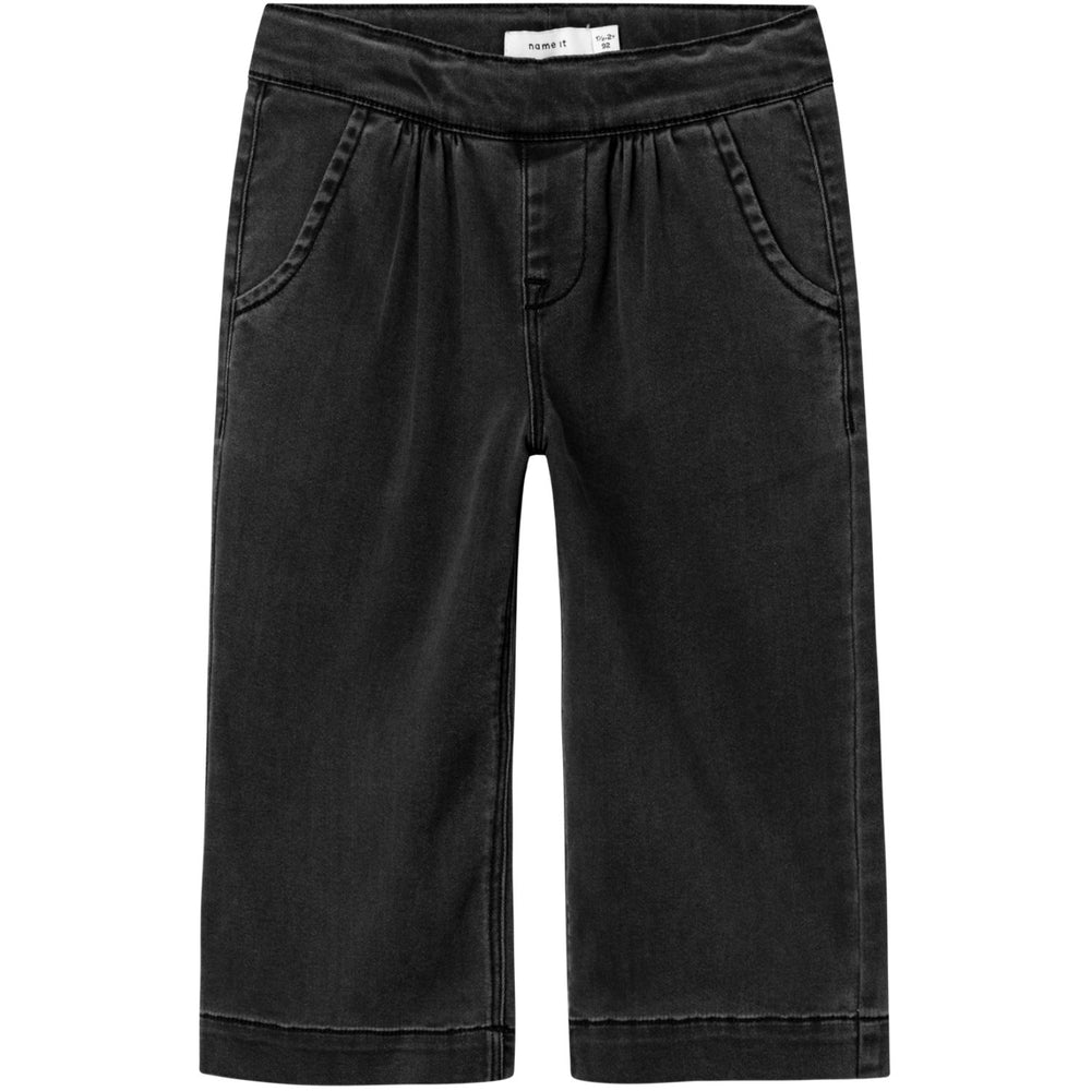 Køb Name It Black Denim Bella Wide Jeans Noos