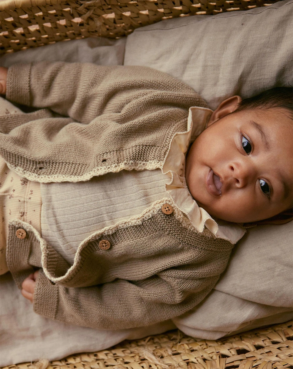Baby-Leggings NBFGAGO in wood ash