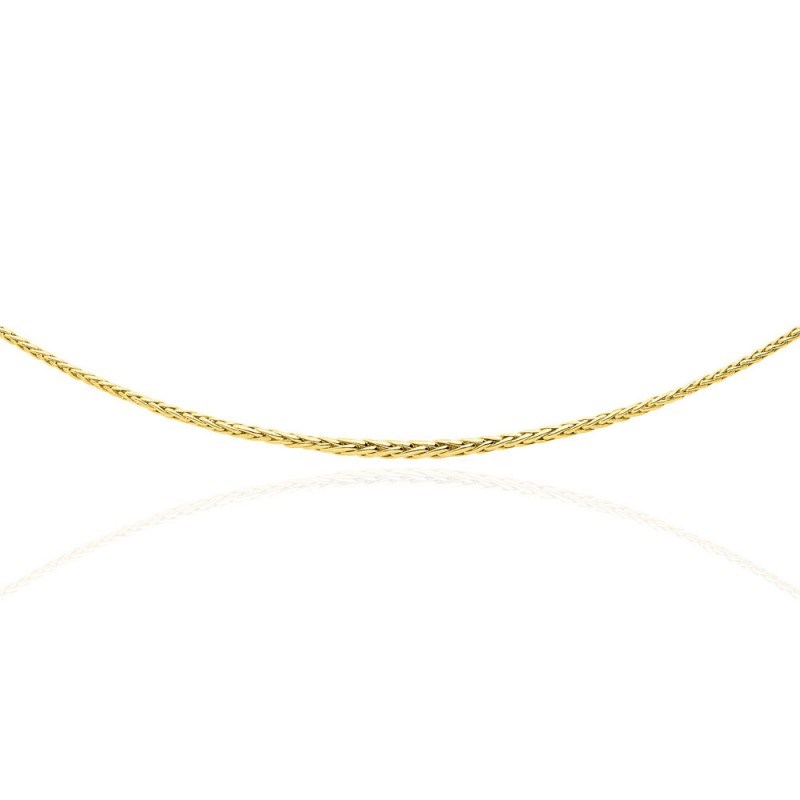 Collier Or 18 Carats 750/000 Jaune Maille Palmier en Chute - Femme