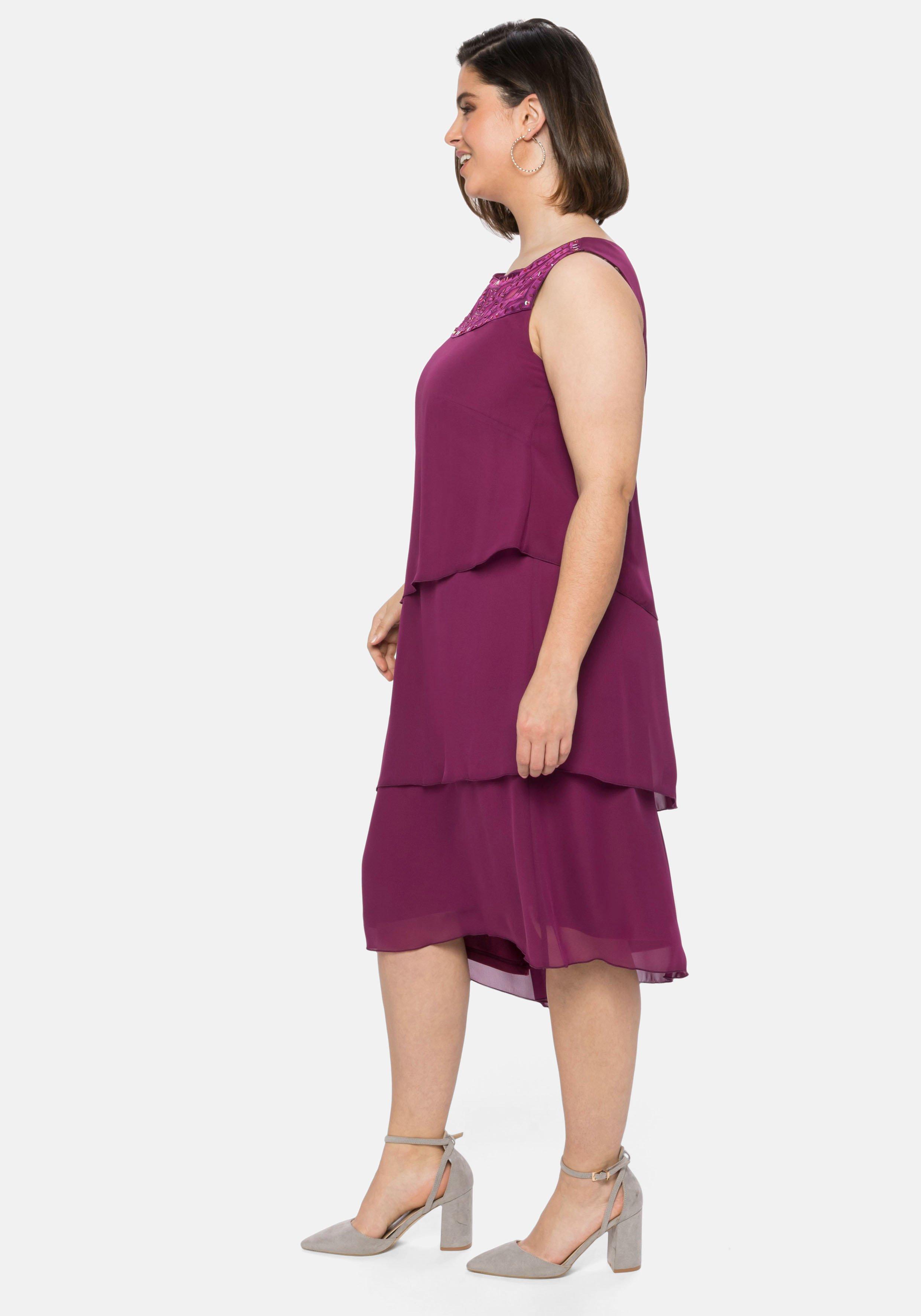 Cocktailkleid im Layerlook, mit Pailletten