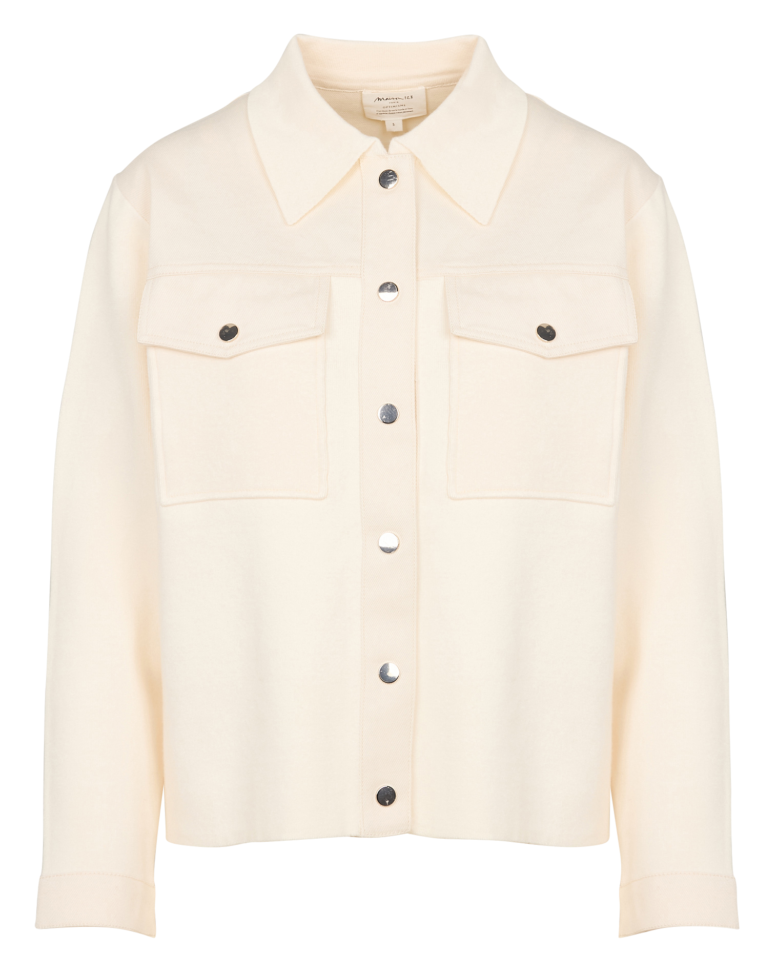 CURT - Veste droite à col classique | Blanc