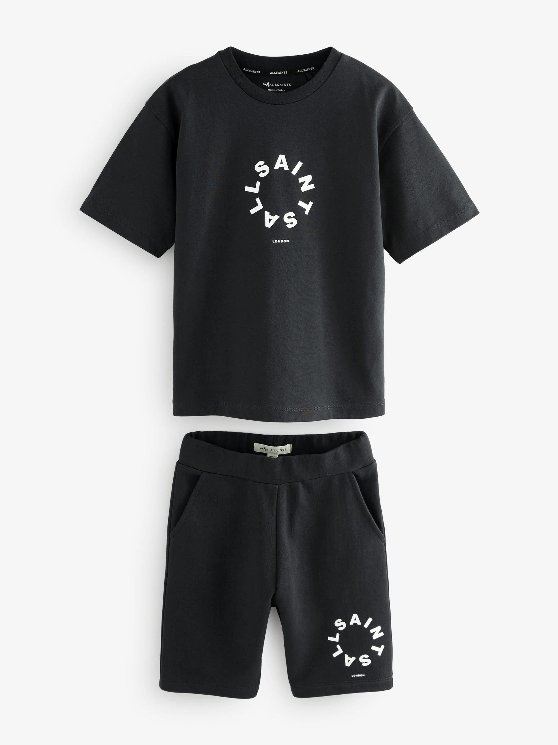 Zwart - smALLSAINTS Tierra set van T-shirt en sweatshorts