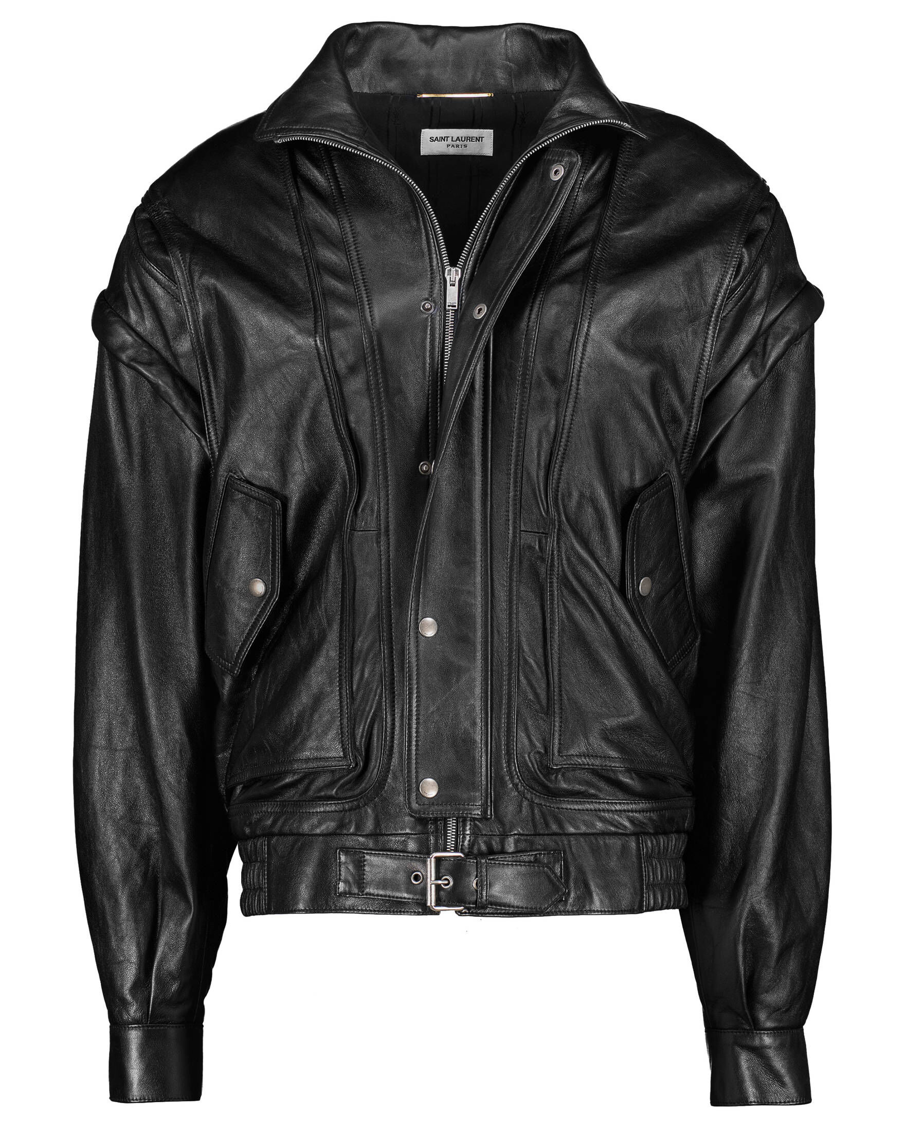 Saint Laurent| Damen Lederjacke BLOUSON Oversized Fit