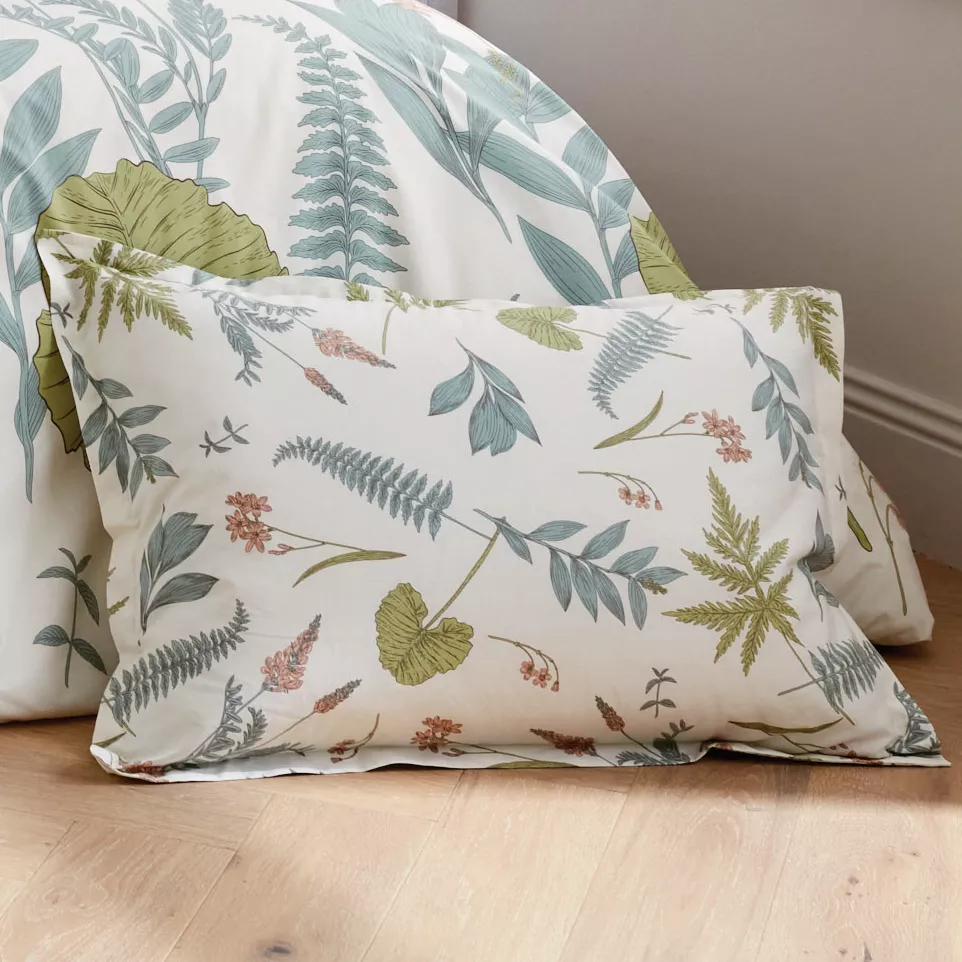 Taie d'oreiller rectangulaire percale de coton (50 x 70 cm) Féerie Multicolore