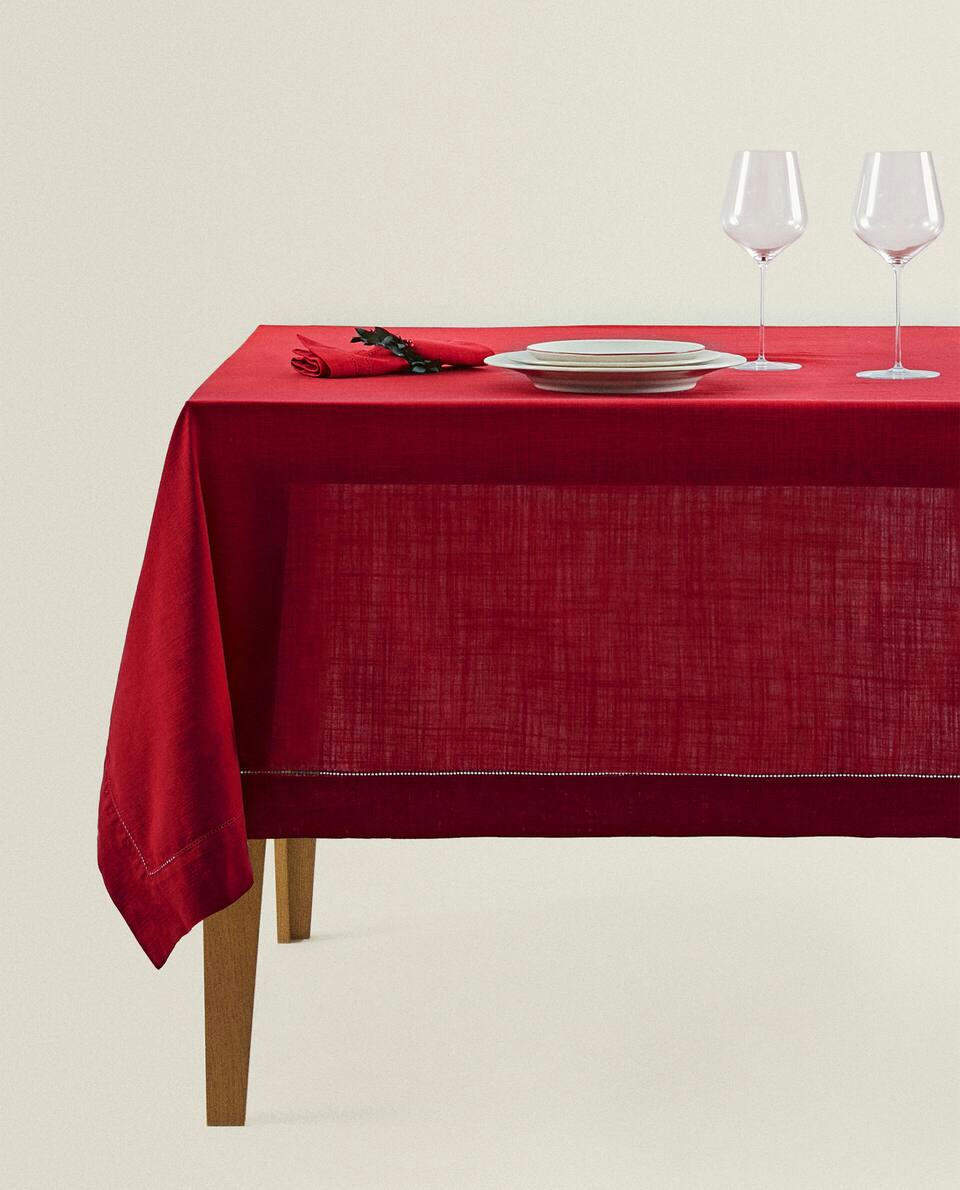 TOALHA DE MESA DE NATAL COM BONDA