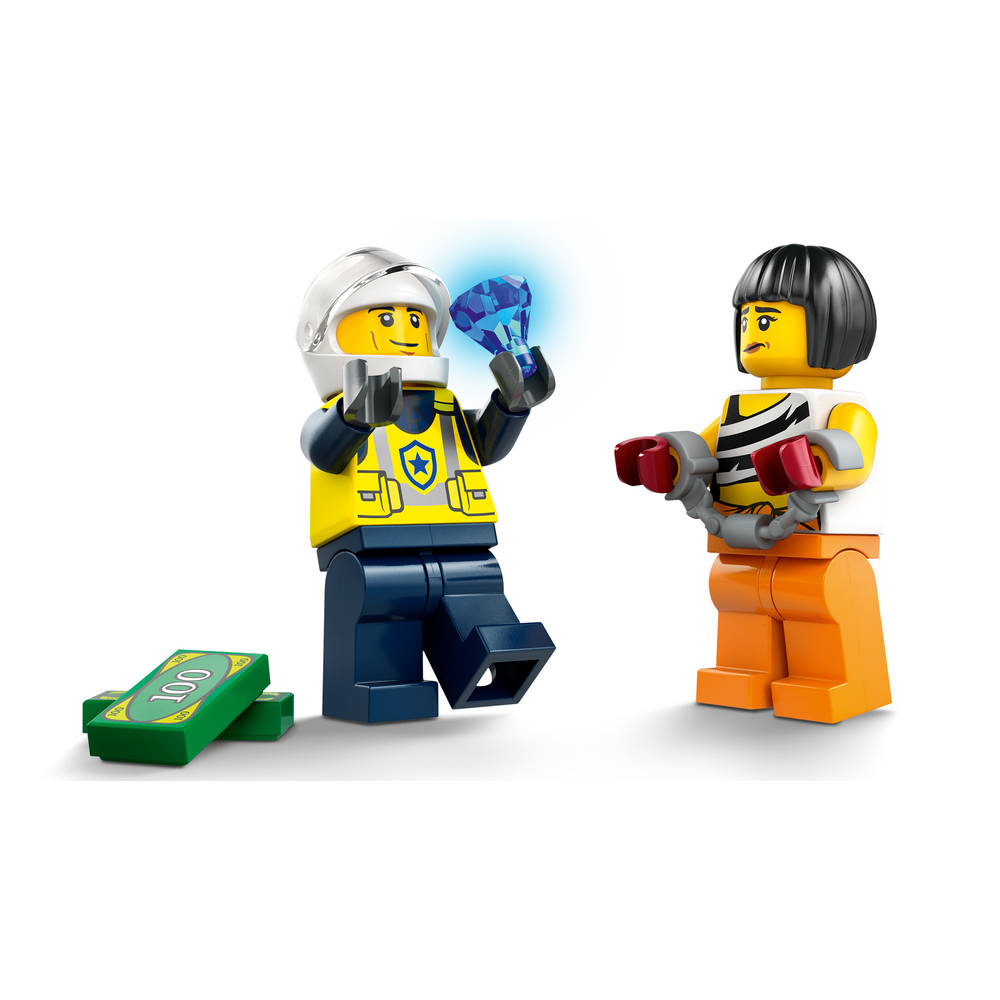 LEGO City politiewagen en snelle autoachtervolging 60415