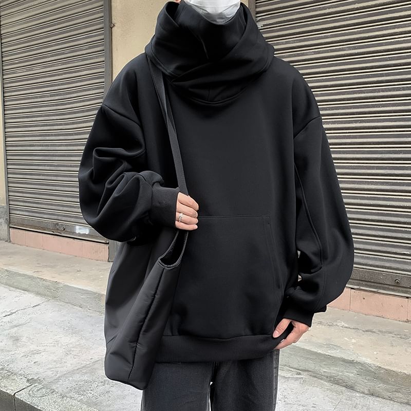 emeisa - Effen hoodie met col