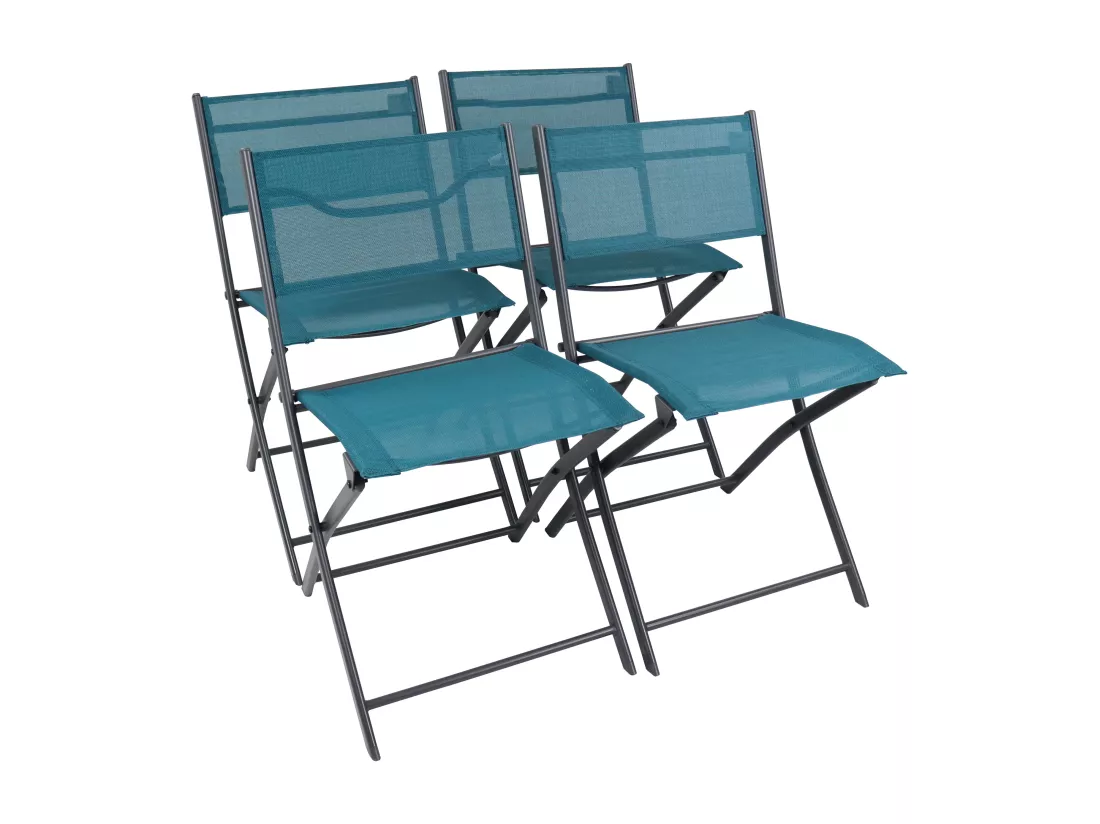 Chaise de jardin 4 pièces pliante Sumila