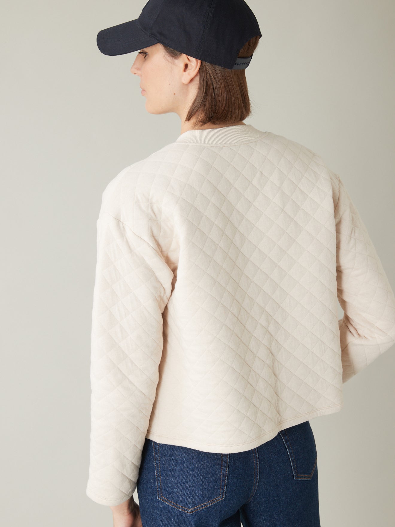 Veste cardigan effet matelassé femme
