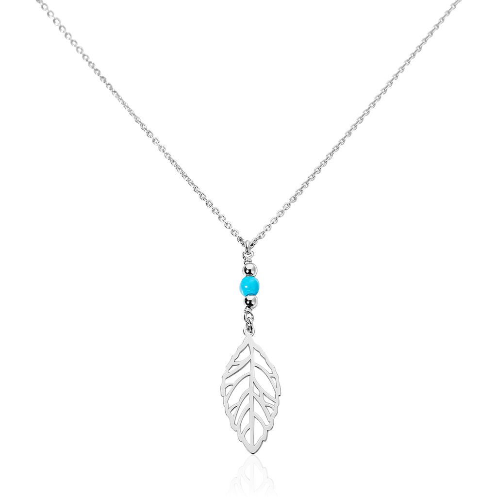 Collier Grethel Argent Blanc Turquoise