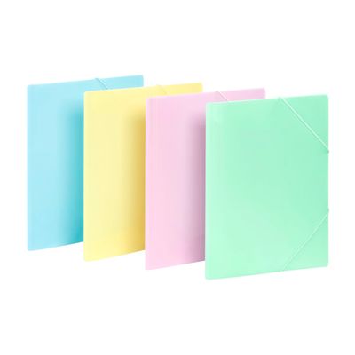 Viquel - Chemise polypro à 3 rabats - A4 - disponible dans différentes couleurs pastels
