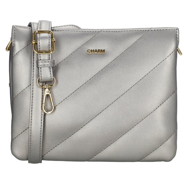 Charm London Via Dante Schoudertas Donkerzilver