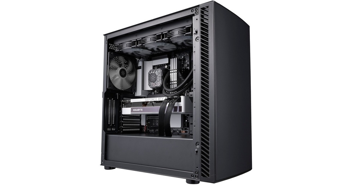 SilverStoneSETA Q1 midi tower behuizing  (Zwart | 2x USB-A | 1x USB-C)