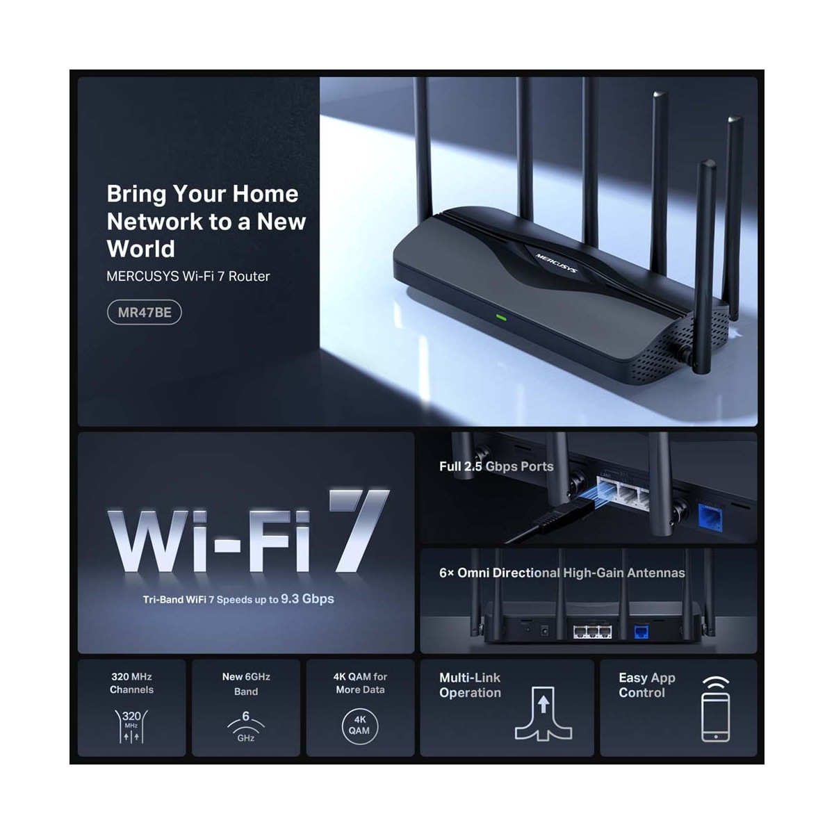Mercusys MR47BE WF7/BE9300 ruter