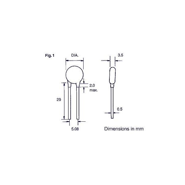 Condensador Cerâmico 1NF - C1N0