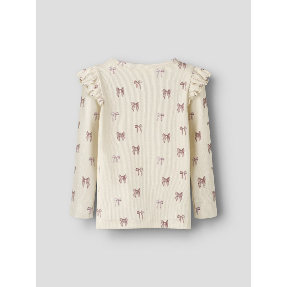 Køb Lil'Atelier Turtledove Bow Nmfgavo Eko Ls Slim Top Lil Noos