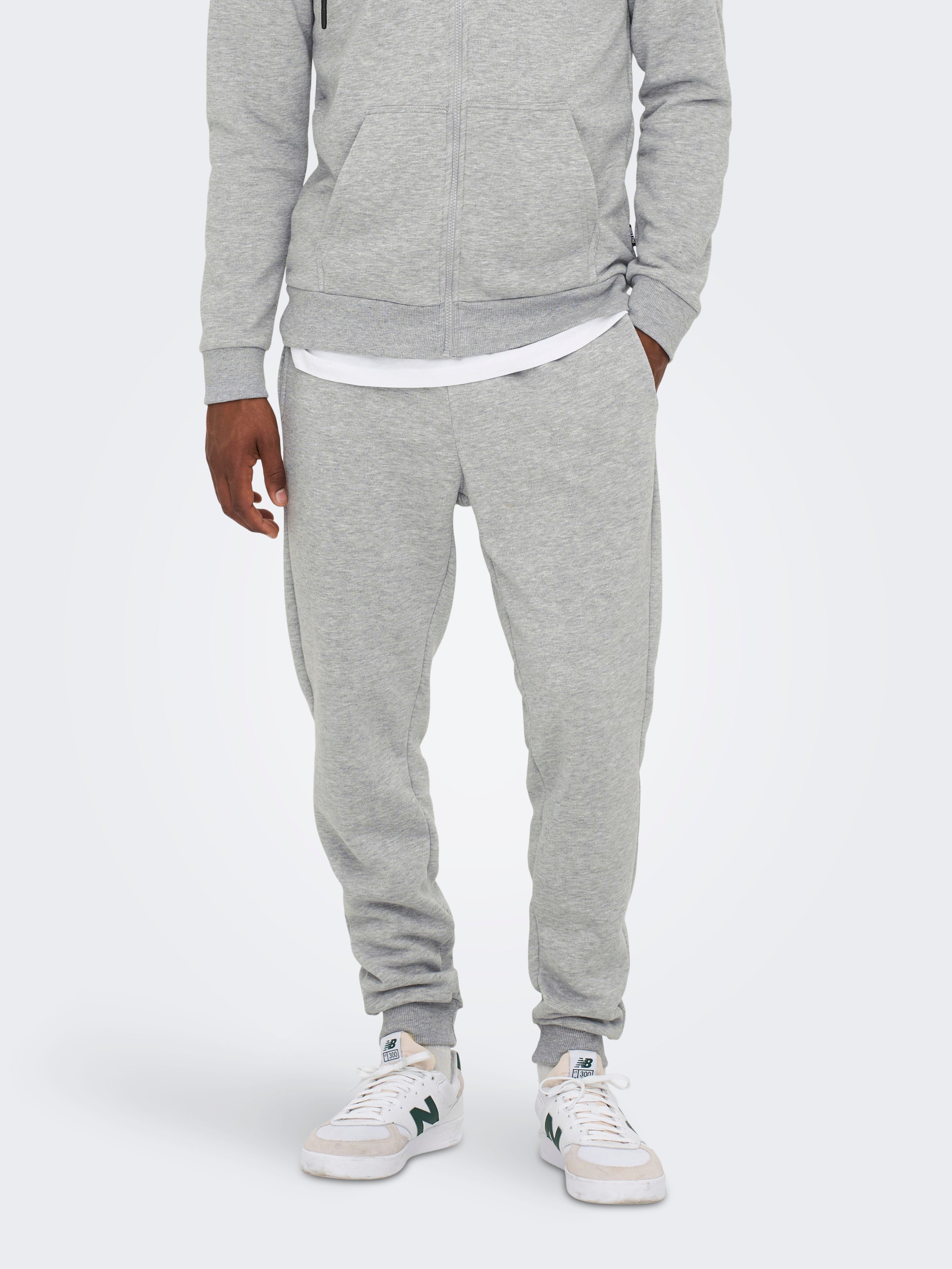 ONSCERES Normal geschnitten Jogginghose Light Grey Melange