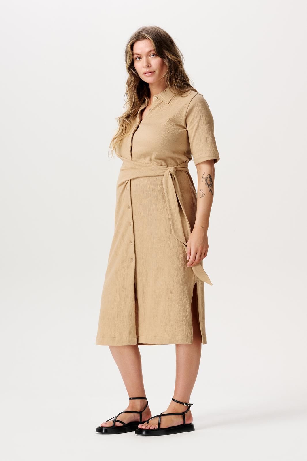 Noppies Maternity Jurk met voedingsfunctie Katarina - White Pepper