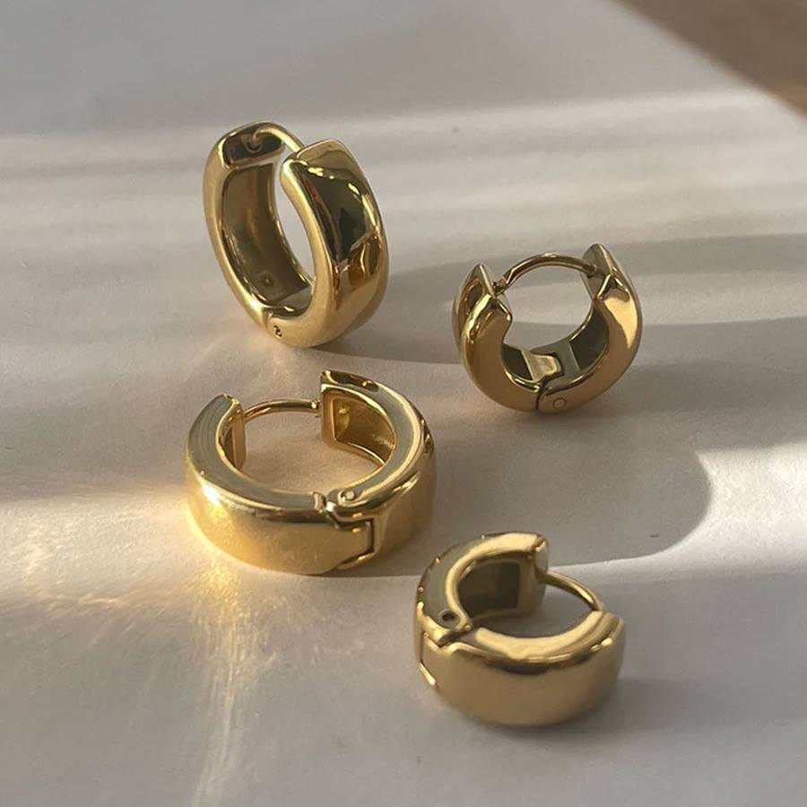 Sistie2ND Maya Earrings Small Gold Plated 13mm