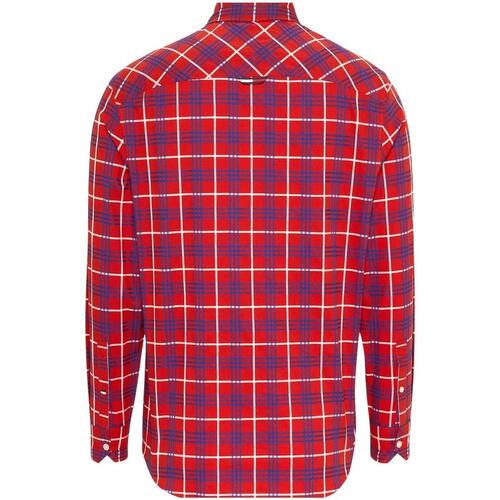 Tommy Jeans - TJM CLSC SMALL CHECK SHIRT Rojo
