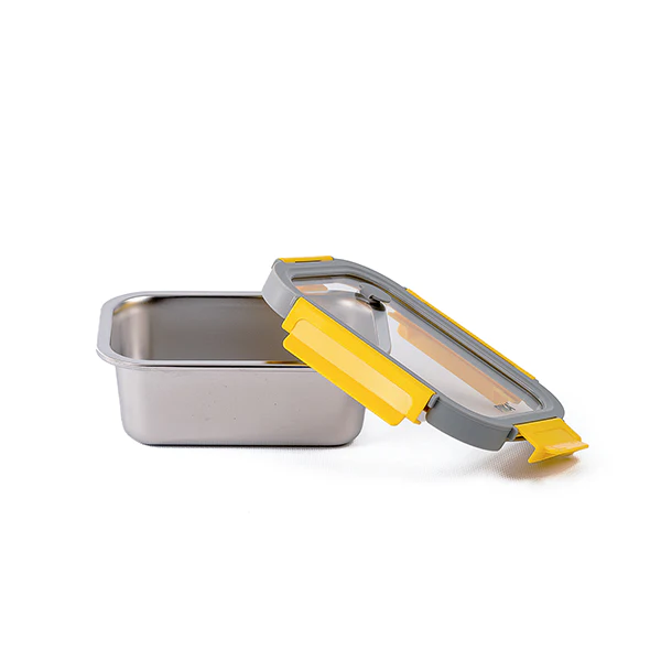 Boîte de conservation en inox rectangulaire 800 ml compatible micro-on