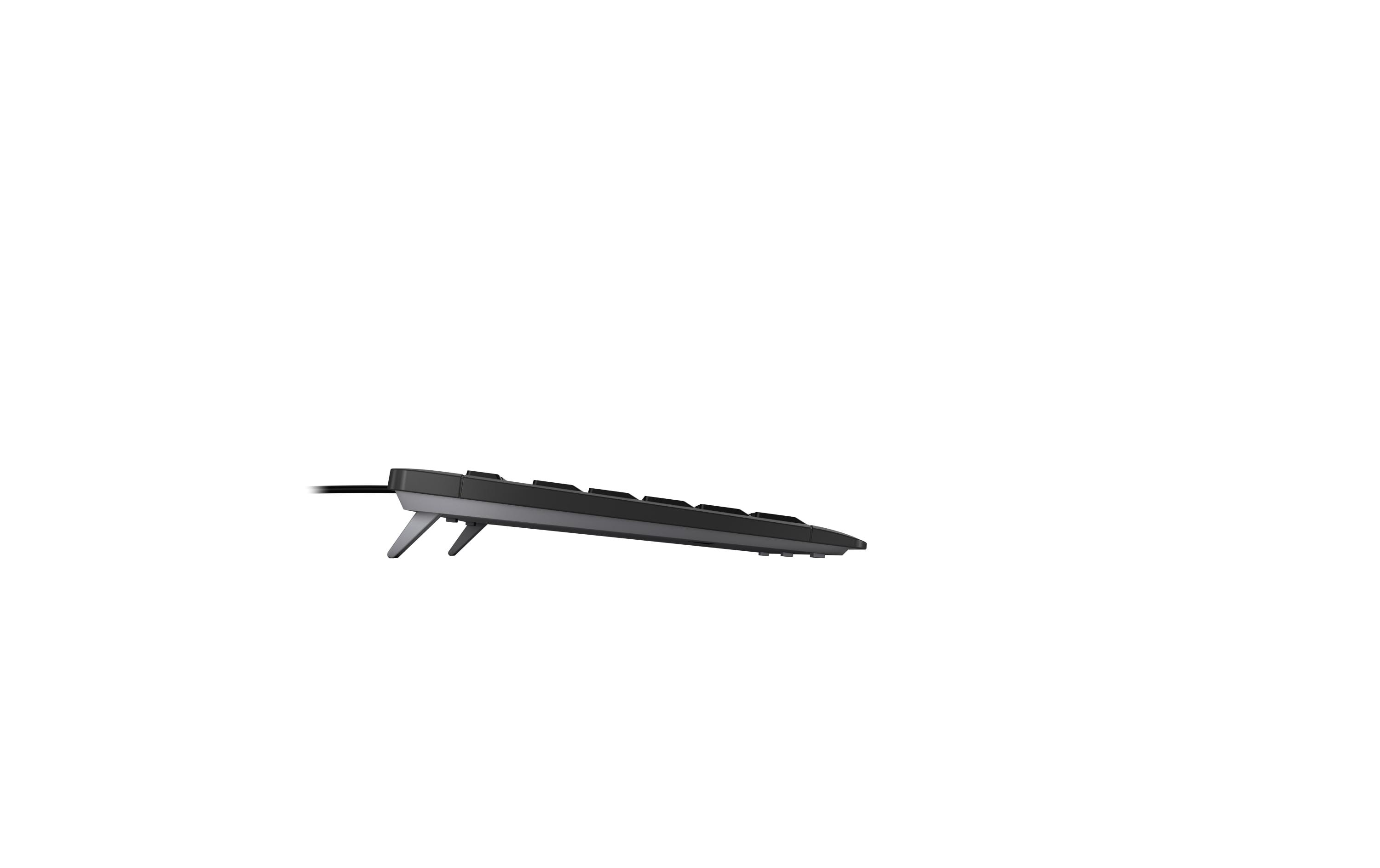 Tastatur Stream CH-Layout SchwarzSchlanke Tastatur mit flüsterleisem Tastenanschlag