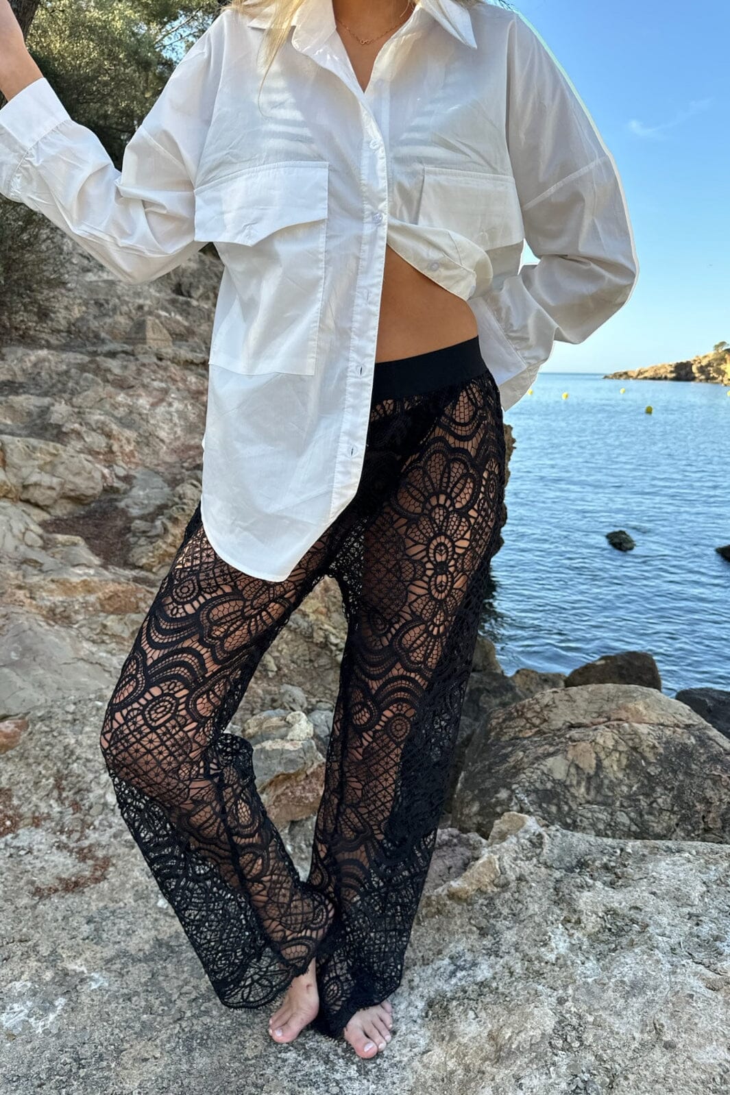 BYIC Zhannaic Pants bhl black heavy lace