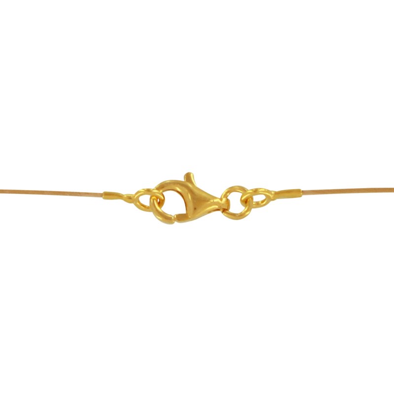 Collier Plaqué Or Perle des Poulettes Solitaire 11 mm