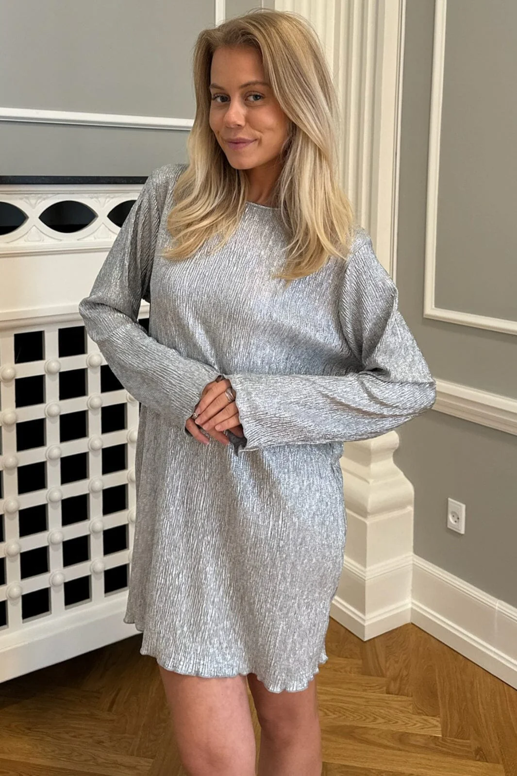 BYIC Kellyic Plissé Dress A23352 silverg silver glitter