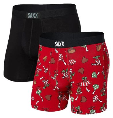 Pack de 2 Boxers Saxx Vibe Super Soft Brief Kiss Off Noir