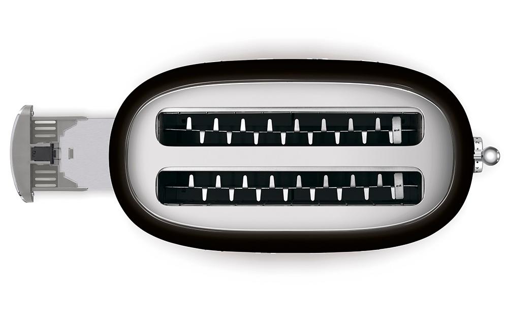 Toaster 50's Style TSF02BLEU Schwarz<br>Toaster mit extralangen Schlitzen